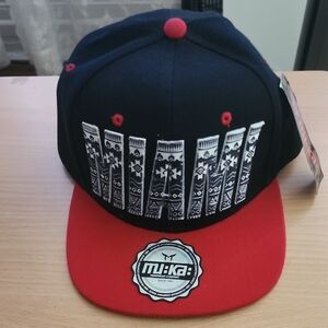 Black and Red Men's Graphic Snapback Hat